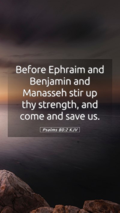 Picture 05 - Psalms 80:2 KJV Mobile Phone Wallpaper - Before Ephraim and Benjamin and Manasseh stir up - Mobile Bible Verse Wallpaper