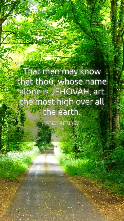Picture 05 - Psalms 83:18 KJV Mobile Phone Wallpaper - That men may know that thou, whose name alone is - Mobile Bible Verse Wallpaper
