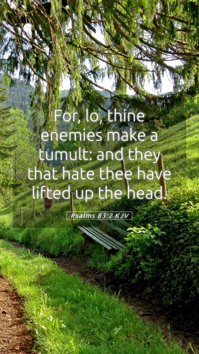 Picture 05 - Psalms 83:2 KJV Mobile Phone Wallpaper - For, lo, thine enemies make a tumult: and they - Mobile Bible Verse Wallpaper