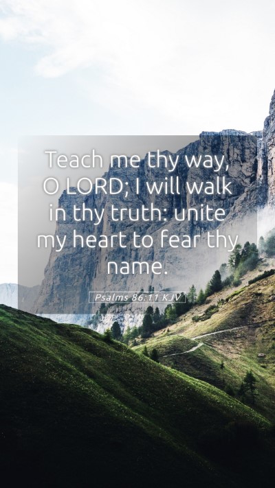 Picture 05 - Psalms 86:11 KJV Mobile Phone Wallpaper - Teach me thy way, O LORD; I will walk in thy - Mobile Bible Verse Wallpaper