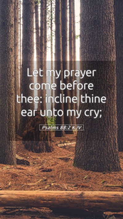 Picture 05 - Psalms 88:2 KJV Mobile Phone Wallpaper - Let my prayer come before thee: incline thine ear - Mobile Bible Verse Wallpaper