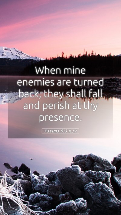 Picture 05 - Psalms 9:3 KJV Mobile Phone Wallpaper - When mine enemies are turned back, they shall - Mobile Bible Verse Wallpaper