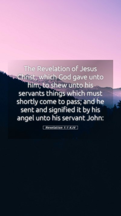Picture 05 - Revelation 1:1 KJV Mobile Phone Wallpaper - The Revelation of Jesus Christ, which God gave - Mobile Bible Verse Wallpaper