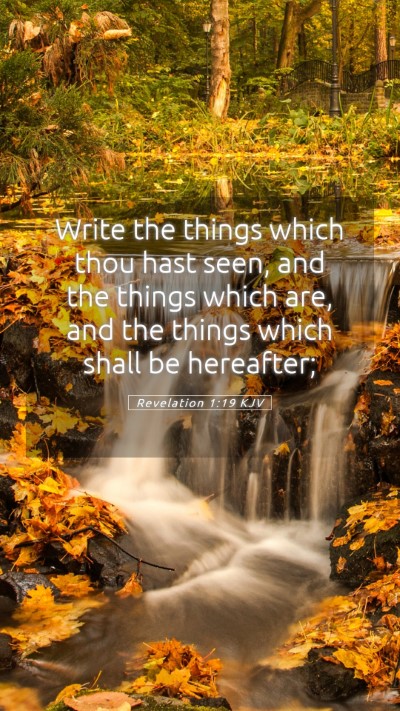 Picture 05 - Revelation 1:19 KJV Mobile Phone Wallpaper - Write the things which thou hast seen, and the - Mobile Bible Verse Wallpaper