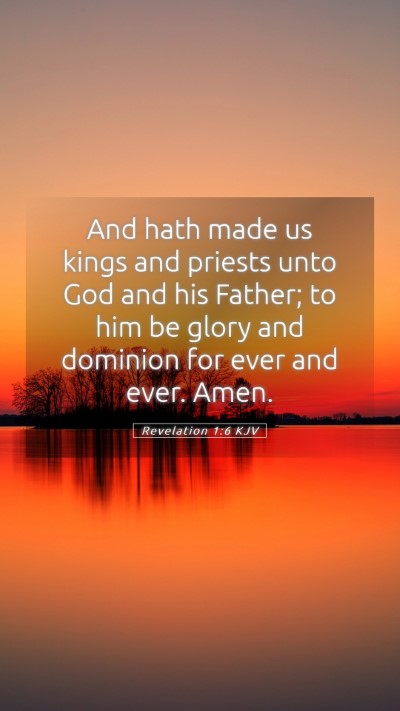 Picture 05 - Revelation 1:6 KJV Mobile Phone Wallpaper - And hath made us kings and priests unto God and - Mobile Bible Verse Wallpaper