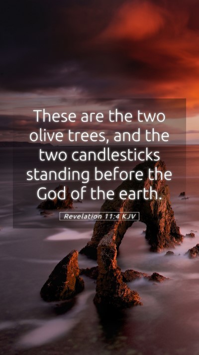 Picture 05 - Revelation 11:4 KJV Mobile Phone Wallpaper - These are the two olive trees, and the two - Mobile Bible Verse Wallpaper