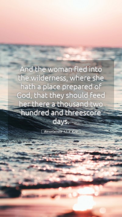Picture 05 - Revelation 12:6 KJV Mobile Phone Wallpaper - And the woman fled into the wilderness, where she - Mobile Bible Verse Wallpaper