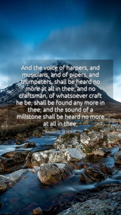 Picture 05 - Revelation 18:22 KJV Mobile Phone Wallpaper - And the voice of harpers, and musicians, and of - Mobile Bible Verse Wallpaper