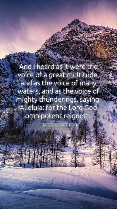 Picture 05 - Revelation 19:6 KJV Mobile Phone Wallpaper - And I heard as it were the voice of a great - Mobile Bible Verse Wallpaper