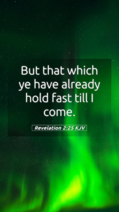 Picture 05 - Revelation 2:25 KJV Mobile Phone Wallpaper - But that which ye have already hold fast till I - Mobile Bible Verse Wallpaper