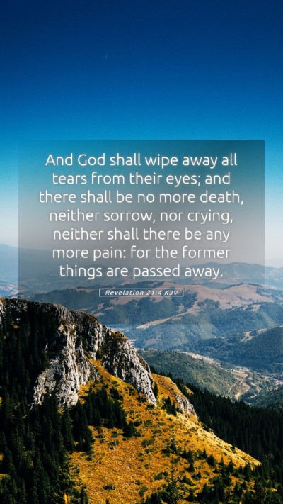 Picture 05 - Revelation 21:4 KJV Mobile Phone Wallpaper - And God shall wipe away all tears from their - Mobile Bible Verse Wallpaper