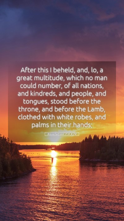 Picture 05 - Revelation 7:9 KJV Mobile Phone Wallpaper - After this I beheld, and, lo, a great multitude, - Mobile Bible Verse Wallpaper