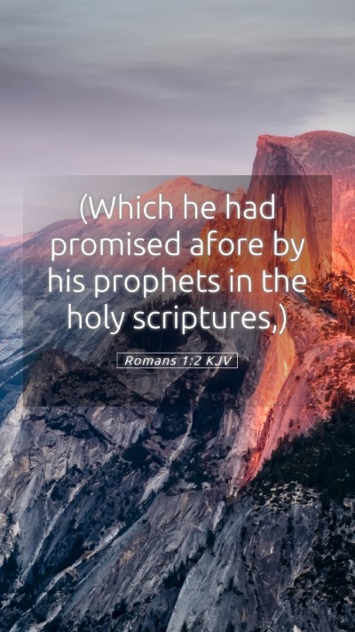 Picture 05 - Romans 1:2 KJV Mobile Phone Wallpaper - (Which he had promised afore by his prophets in - Mobile Bible Verse Wallpaper