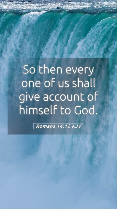Picture 05 - Romans 14:12 KJV Mobile Phone Wallpaper - So then every one of us shall give account of - Mobile Bible Verse Wallpaper