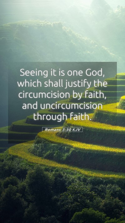 Picture 05 - Romans 3:30 KJV Mobile Phone Wallpaper - Seeing it is one God, which shall justify the - Mobile Bible Verse Wallpaper
