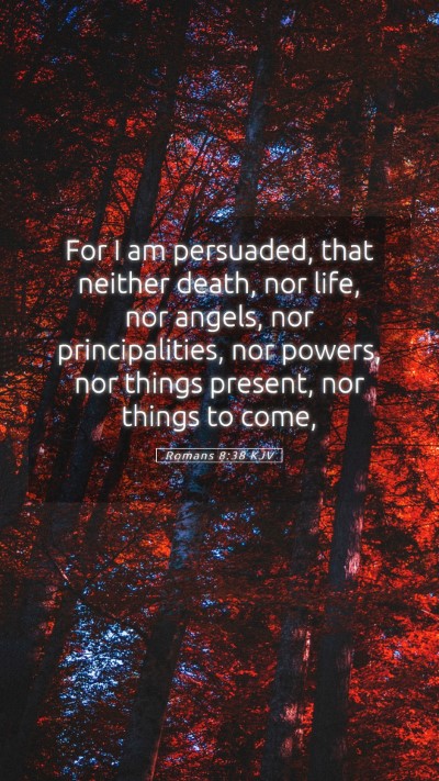 Picture 05 - Romans 8:38 KJV Mobile Phone Wallpaper - For I am persuaded, that neither death, nor life, - Mobile Bible Verse Wallpaper