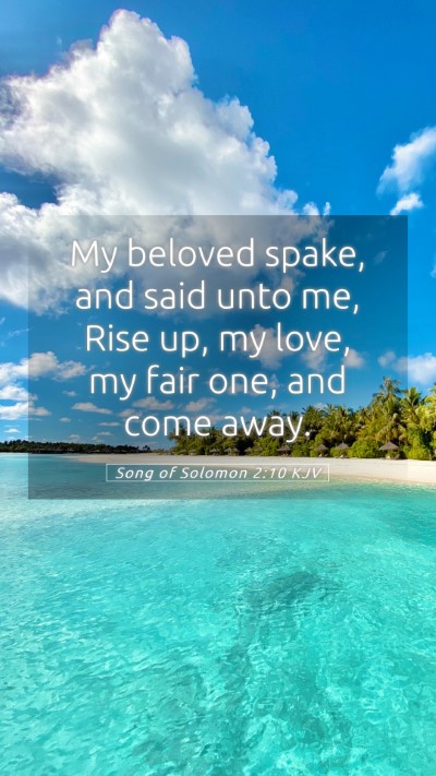 Picture 05 - Song of Solomon 2:10 KJV Mobile Phone Wallpaper - My beloved spake, and said unto me, Rise up, my - Mobile Bible Verse Wallpaper