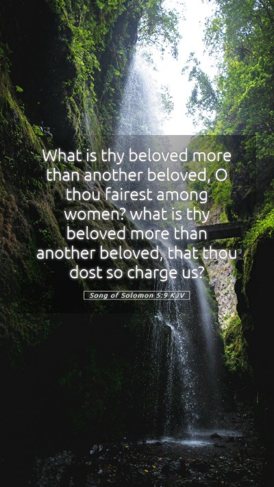 Picture 05 - Song of Solomon 5:9 KJV Mobile Phone Wallpaper - What is thy beloved more than another beloved, O - Mobile Bible Verse Wallpaper