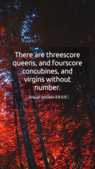 Picture 05 - Song of Solomon 6:8 KJV Mobile Phone Wallpaper - There are threescore queens, and fourscore - Mobile Bible Verse Wallpaper