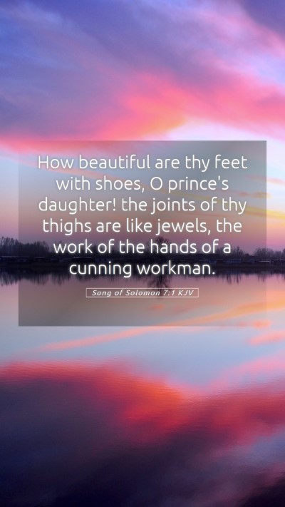 Picture 05 - Song of Solomon 7:1 KJV Mobile Phone Wallpaper - How beautiful are thy feet with shoes, O prince's - Mobile Bible Verse Wallpaper