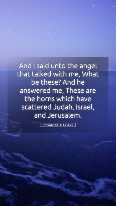 Picture 05 - Zechariah 1:19 KJV Mobile Phone Wallpaper - And I said unto the angel that talked with me, - Mobile Bible Verse Wallpaper