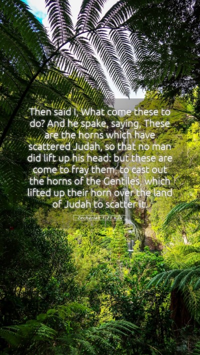 Picture 05 - Zechariah 1:21 KJV Mobile Phone Wallpaper - Then said I, What come these to do? And he spake, - Mobile Bible Verse Wallpaper