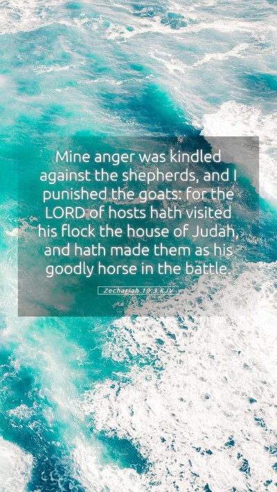 Picture 05 - Zechariah 10:3 KJV Mobile Phone Wallpaper - Mine anger was kindled against the shepherds, and - Mobile Bible Verse Wallpaper