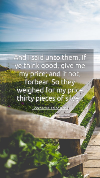Picture 05 - Zechariah 11:12 KJV Mobile Phone Wallpaper - And I said unto them, If ye think good, give me - Mobile Bible Verse Wallpaper