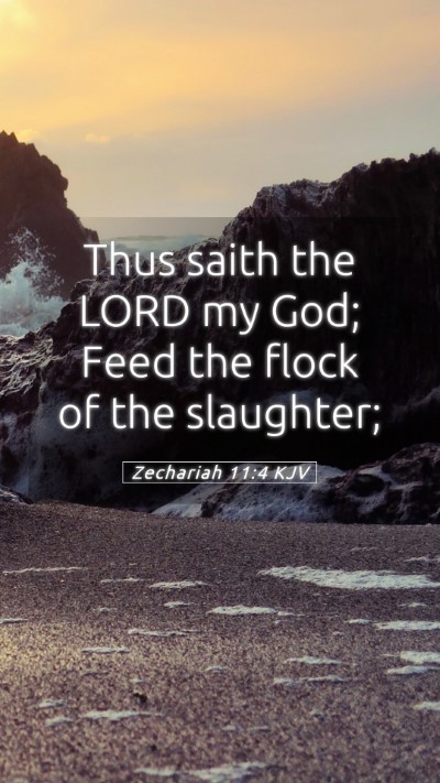 Picture 05 - Zechariah 11:4 KJV Mobile Phone Wallpaper - Thus saith the LORD my God; Feed the flock of the - Mobile Bible Verse Wallpaper