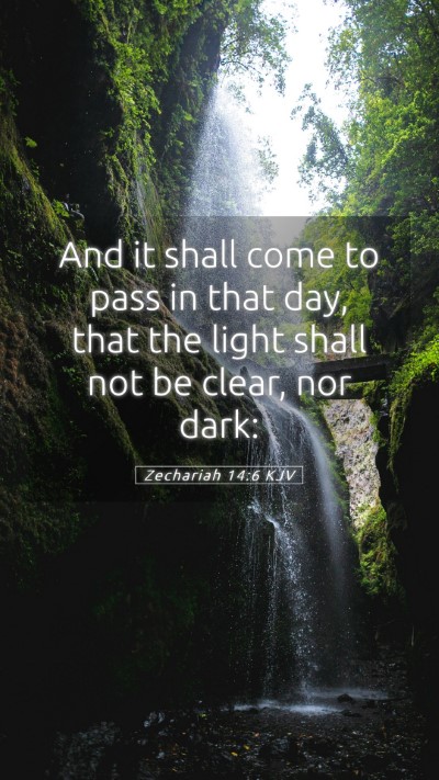 Picture 05 - Zechariah 14:6 KJV Mobile Phone Wallpaper - And it shall come to pass in that day, that the - Mobile Bible Verse Wallpaper