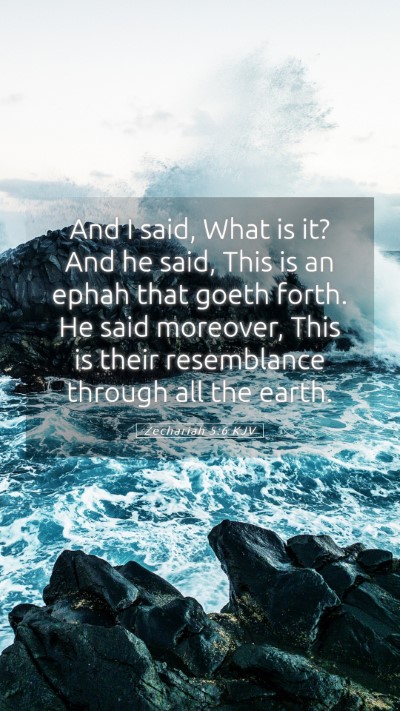 Picture 05 - Zechariah 5:6 KJV Mobile Phone Wallpaper - And I said, What is it? And he said, This is an - Mobile Bible Verse Wallpaper