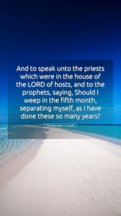Picture 05 - Zechariah 7:3 KJV Mobile Phone Wallpaper - And to speak unto the priests which were in the - Mobile Bible Verse Wallpaper