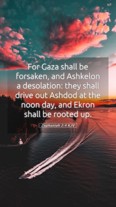 Picture 05 - Zephaniah 2:4 KJV Mobile Phone Wallpaper - For Gaza shall be forsaken, and Ashkelon a - Mobile Bible Verse Wallpaper