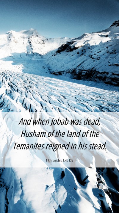 Picture 06 - 1 Chronicles 1:45 KJV Mobile Phone Wallpaper - And when Jobab was dead, Husham of the land of - Mobile Bible Verse Wallpaper