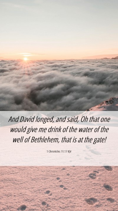 Picture 06 - 1 Chronicles 11:17 KJV Mobile Phone Wallpaper - And David longed, and said, Oh that one would - Mobile Bible Verse Wallpaper