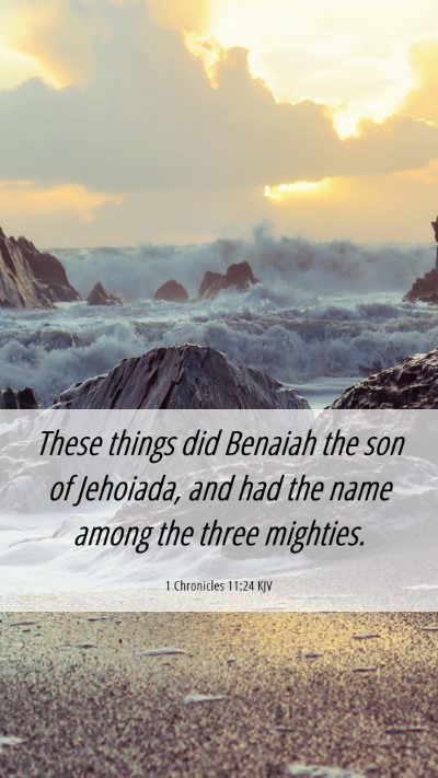 Picture 06 - 1 Chronicles 11:24 KJV Mobile Phone Wallpaper - These things did Benaiah the son of Jehoiada, and - Mobile Bible Verse Wallpaper
