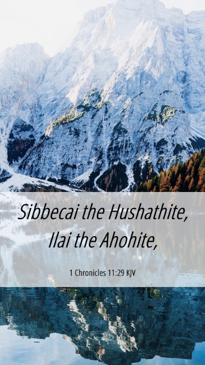 Picture 06 - 1 Chronicles 11:29 KJV Mobile Phone Wallpaper - Sibbecai the Hushathite, Ilai the - Mobile Bible Verse Wallpaper