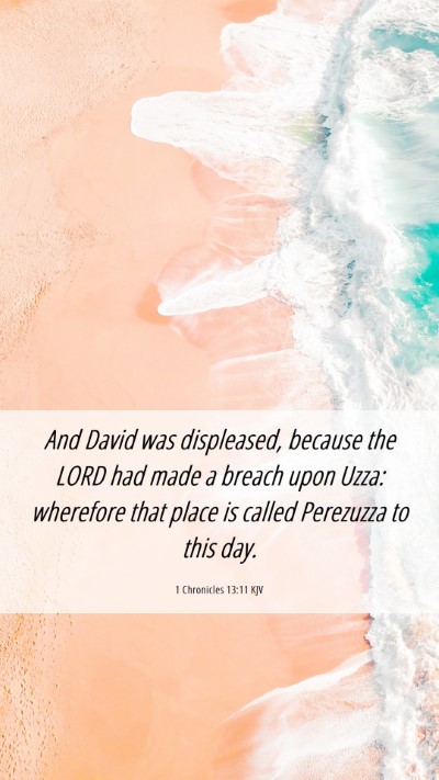 Picture 06 - 1 Chronicles 13:11 KJV Mobile Phone Wallpaper - And David was displeased, because the LORD had - Mobile Bible Verse Wallpaper