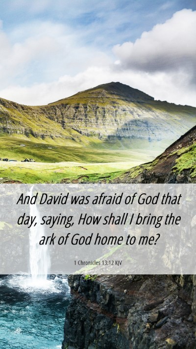 Picture 06 - 1 Chronicles 13:12 KJV Mobile Phone Wallpaper - And David was afraid of God that day, saying, How - Mobile Bible Verse Wallpaper