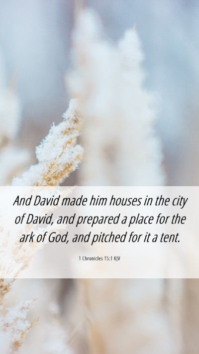 Picture 06 - 1 Chronicles 15:1 KJV Mobile Phone Wallpaper - And David made him houses in the city of David, - Mobile Bible Verse Wallpaper