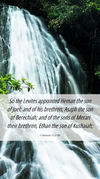 Picture 06 - 1 Chronicles 15:17 KJV Mobile Phone Wallpaper - So the Levites appointed Heman the son of Joel; - Mobile Bible Verse Wallpaper