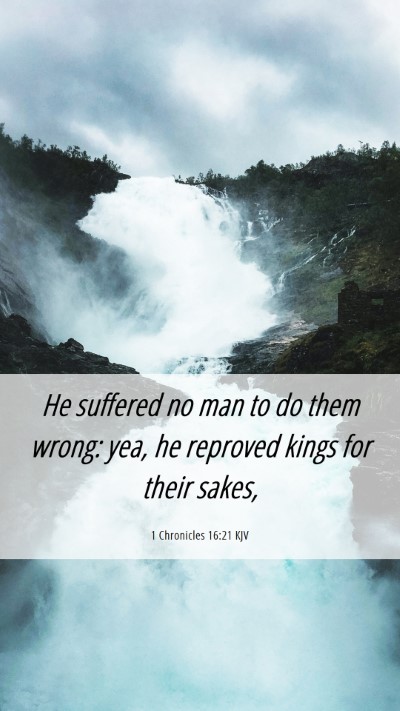 Picture 06 - 1 Chronicles 16:21 KJV Mobile Phone Wallpaper - He suffered no man to do them wrong: yea, he - Mobile Bible Verse Wallpaper