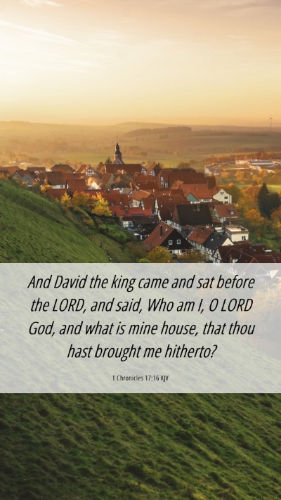 Picture 06 - 1 Chronicles 17:16 KJV Mobile Phone Wallpaper - And David the king came and sat before the LORD, - Mobile Bible Verse Wallpaper
