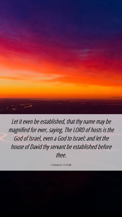 Picture 06 - 1 Chronicles 17:24 KJV Mobile Phone Wallpaper - Let it even be established, that thy name may be - Mobile Bible Verse Wallpaper
