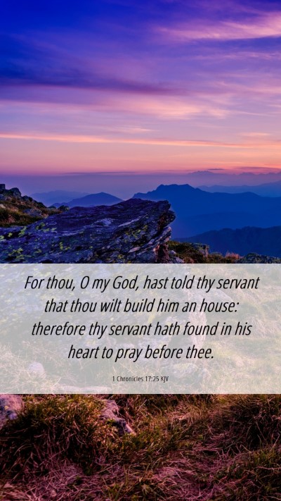 Picture 06 - 1 Chronicles 17:25 KJV Mobile Phone Wallpaper - For thou, O my God, hast told thy servant that - Mobile Bible Verse Wallpaper