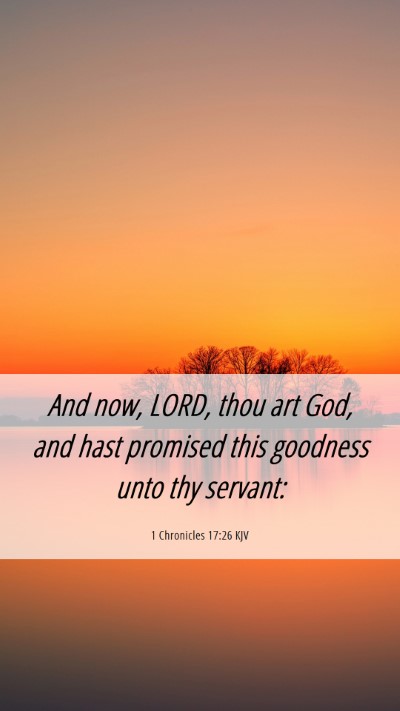 Picture 06 - 1 Chronicles 17:26 KJV Mobile Phone Wallpaper - And now, LORD, thou art God, and hast promised - Mobile Bible Verse Wallpaper