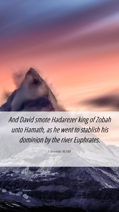Picture 06 - 1 Chronicles 18:3 KJV Mobile Phone Wallpaper - And David smote Hadarezer king of Zobah unto - Mobile Bible Verse Wallpaper