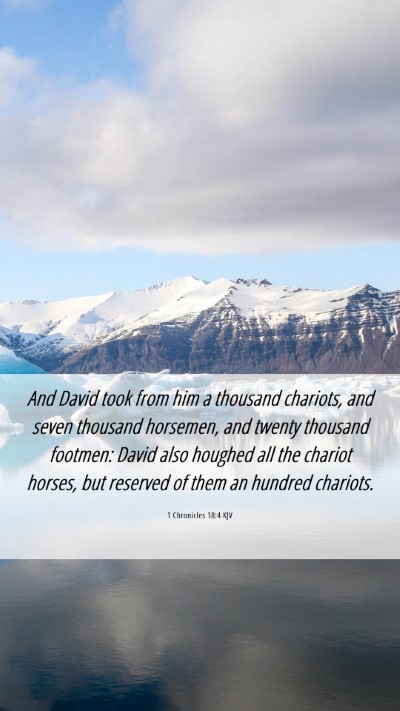 Picture 06 - 1 Chronicles 18:4 KJV Mobile Phone Wallpaper - And David took from him a thousand chariots, and - Mobile Bible Verse Wallpaper