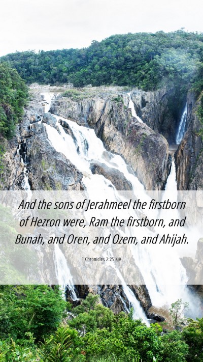 Picture 06 - 1 Chronicles 2:25 KJV Mobile Phone Wallpaper - And the sons of Jerahmeel the firstborn of Hezron - Mobile Bible Verse Wallpaper