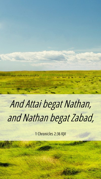 Picture 06 - 1 Chronicles 2:36 KJV Mobile Phone Wallpaper - And Attai begat Nathan, and Nathan begat - Mobile Bible Verse Wallpaper
